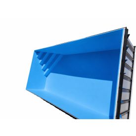   Piscină 8×3×1,5 m albastra polipropilenă – colțuri ascuțite, KIT cu scară, set de filtrare NEO POMPA INVERPRO WI-FI IP 20