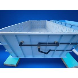   Piscină 8×3×1,5 m, albă, colțuri ascuțite, fără scară – cu clorinator MR Pure WiFi & pompă InverPro
