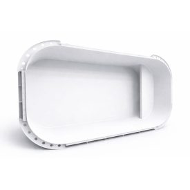   Mini piscină 3,5×2,2×1,2 m polipropilenă albă – KIT cu bancă integrată, set de filtrare Neo POMPA INVERPRO IP 20 WI-FI