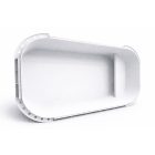 Mini piscină 3,5×2,2×1,2 m polipropilenă albă – KIT cu bancă integrată, set de filtrare Neo Side O400