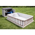 Piscină 6×3×1,2 m polipropilenă albă – KIT cu scară, set de filtrare Neo Basic 6 m³/h ECONOMIC