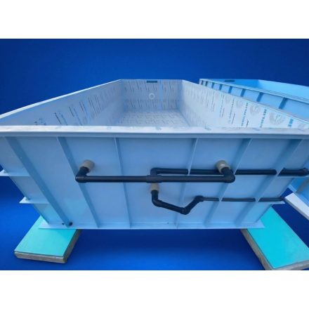Piscină 8×3×1,5 m polipropilenă albă fara scara colțuri ascuțite KIT set de filtrare Basic