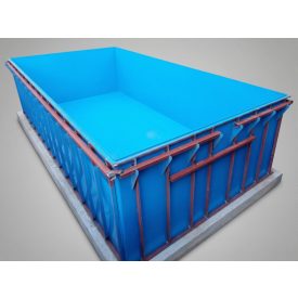   Piscină 8×3×1,5 m, albastră, colțuri ascuțite, fără scară – cu clorinator MR Pure WiFi & pompă InverPro