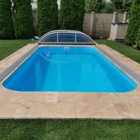   Piscină 4,5×2,5×1,5 m polipropilenă  albastru fara scara cu colt rotunjit – KIT set de filtrare Neo Basic 6 m³/h