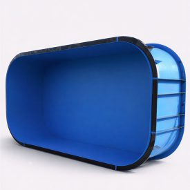   Piscină 4,5×2,5×1,5 m polipropilenă  albastru fara scara cu colt rotunjit – KIT set de filtrare Neo ECONOMIC