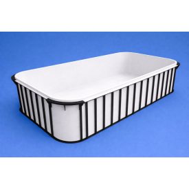   Piscină polipropilenă 6×3×1,5 m albă, colțuri rotunjite - clorinator automat + control pH și pompă InverPro WiFi, sistem auto-curățare 