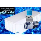 Piscină 8×3×1,5 m, albă, colțuri rotunjite, fără scară – cu clorinator MR Pure WiFi & pompă InverPro
