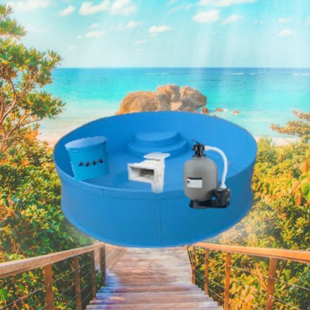 Piscină 2,5 m × 0,9 m rotundă din polipropilenă – cu scară, set de filtrare Basic